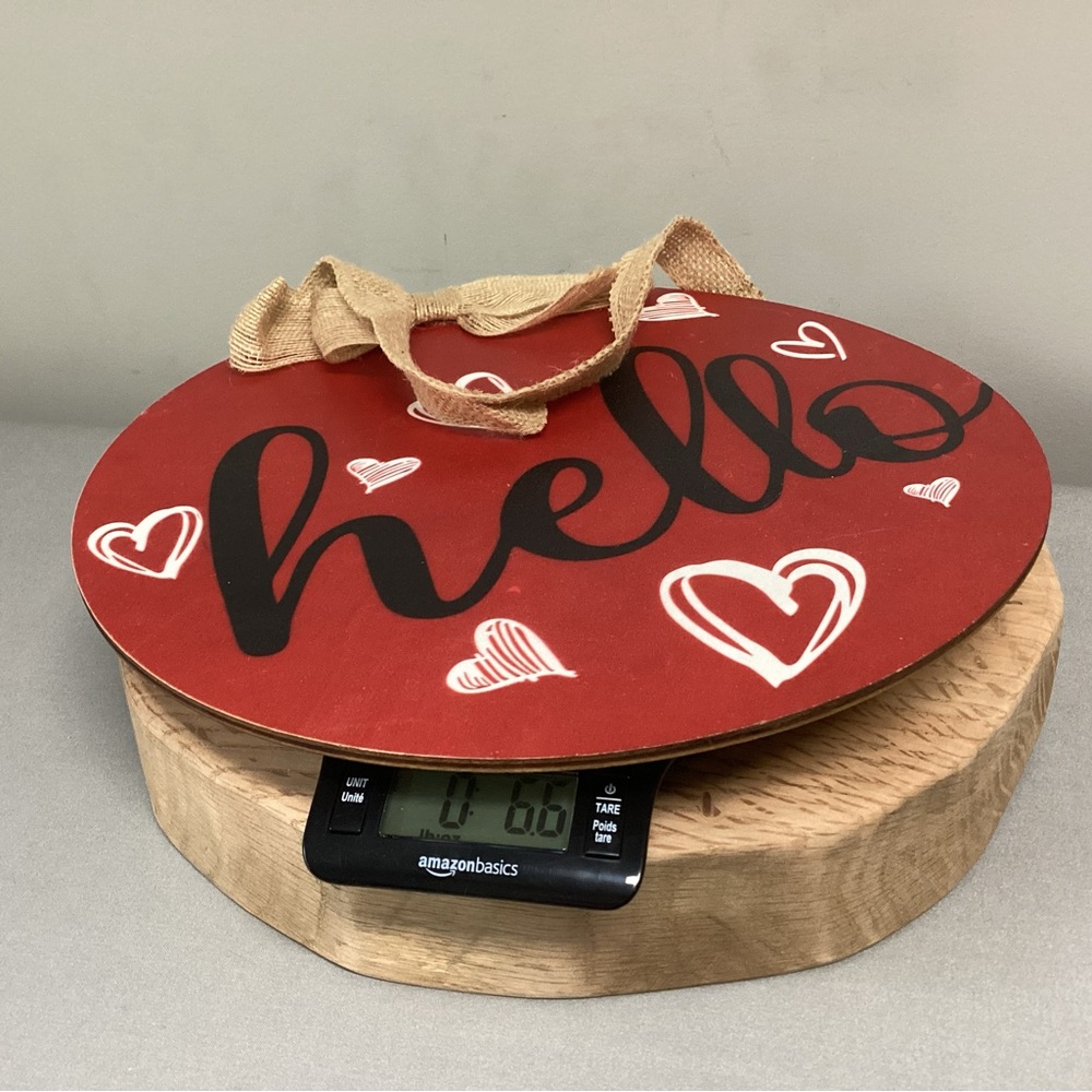 🔴 Wood Crafted “Hello” & ❤️ Sign - Painted and ready to hang - Really Nice Item - Picture 7 of 9